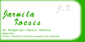 jarmila kocsis business card
